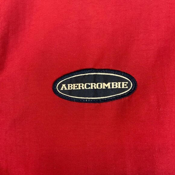Abercrombie & Fitch Mens Red 1/4 Zip Jacket XL Performance Gear Nylon Polyester - Picture 6 of 7